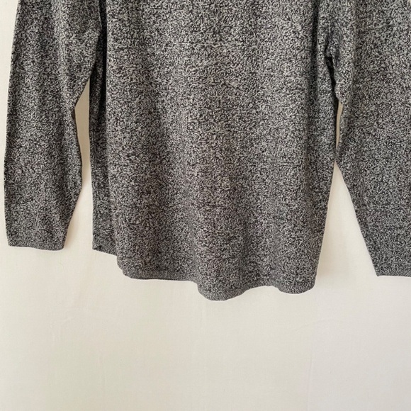 KAREN SCOTT Size XL Black White 100% Cotton Knit Sweater Scoop Neck Long Sleeve - Picture 3 of 7